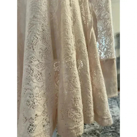 Free people coffee in the morning tunic shirt boho cream long sleeve size small - Picture 7 of 13